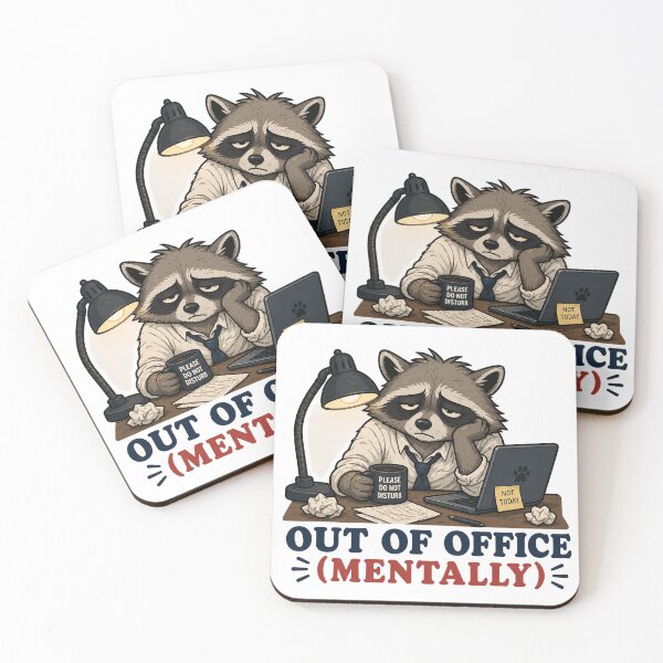 Item preview,  Mentally Funny Raccoon Sticker designed and sold by Gentlestate.