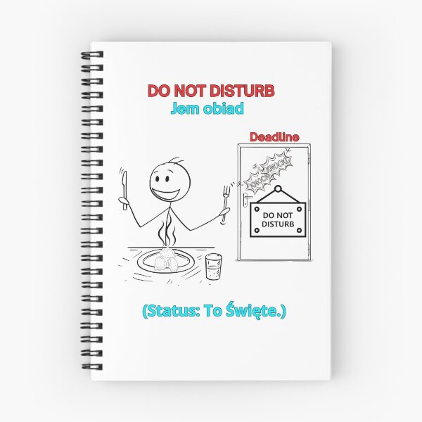 Item preview, White DO NOT DISTURB Jem Obiad - Funny Polinglish Polish Humor Deadline Gift designed and sold by VibePolinglish.