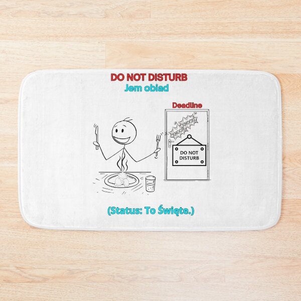 Item preview, White DO NOT DISTURB Jem Obiad - Funny Polinglish Polish Humor Deadline Gift designed and sold by VibePolinglish.
