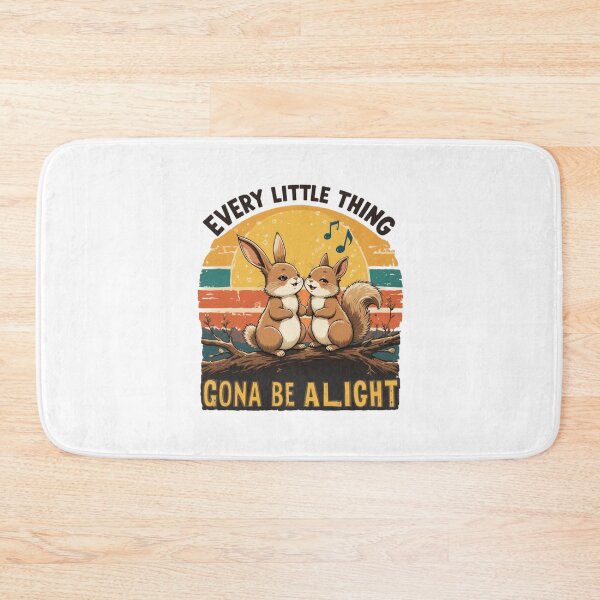 Item preview, Every Little Thing Gonna Be Alright Cute Squirrels Vintage Retro Animal Design designed and sold by Amitabr14.