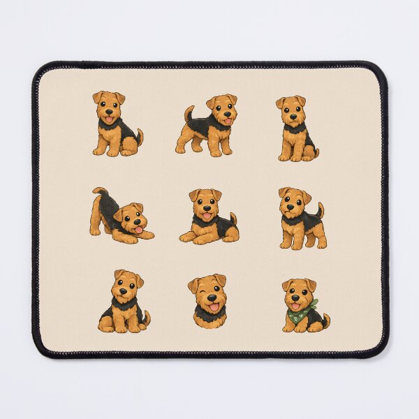 Item preview, Cute Airedale Terrier Puppy Stickers Collection designed and sold by blankTeeShirt.
