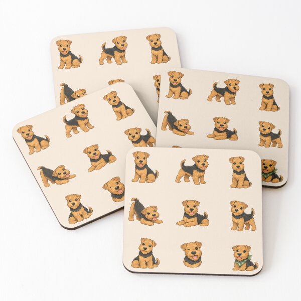 Item preview, Cute Airedale Terrier Puppy Stickers Collection designed and sold by blankTeeShirt.