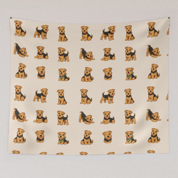 Item preview, Cute Airedale Terrier Puppy Stickers Collection designed and sold by blankTeeShirt.