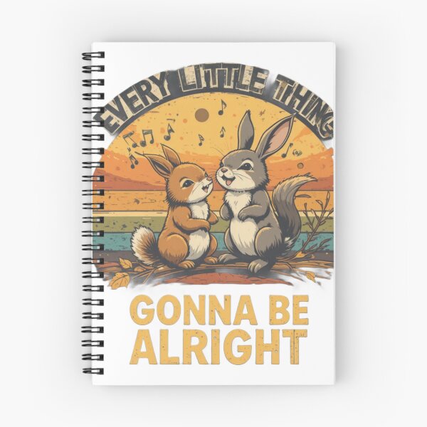 Item preview, Every Little Thing Gonna Be Alright Retro Squirrel Duo Cute Woodland Animal Art designed and sold by Amitabr14.