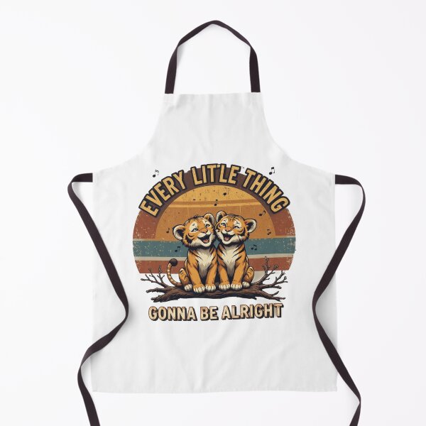 Item preview, Every Little Thing Gonna Be Alright Happy Tiger Cubs Retro Sunset Cute Animal Design designed and sold by Amitabr14.