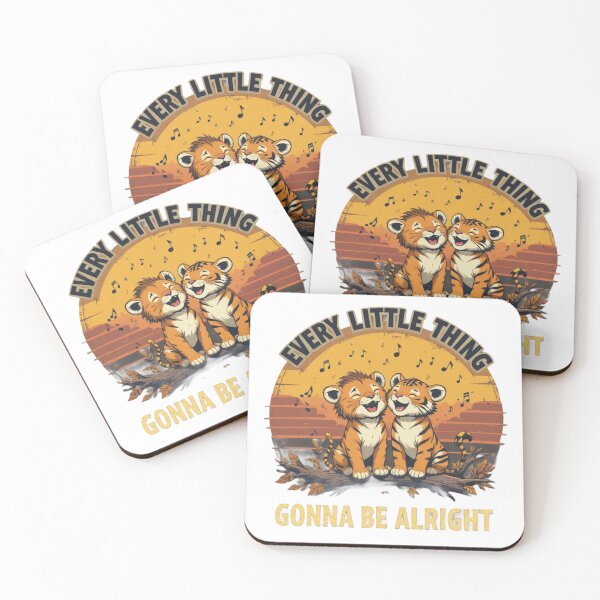 Item preview, Every Little Thing Gonna Be Alright Owl and Parrot Vintage Retro Bird Design designed and sold by Amitabr14.