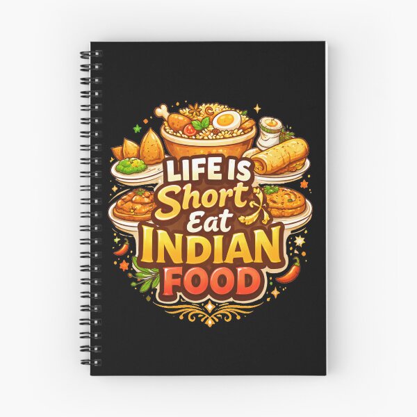 Item preview, Life Is Short Eat Indian Food | Funny Indian Food Lover Design | Biryani Samosa Chai Art designed and sold by Globalcitytees.