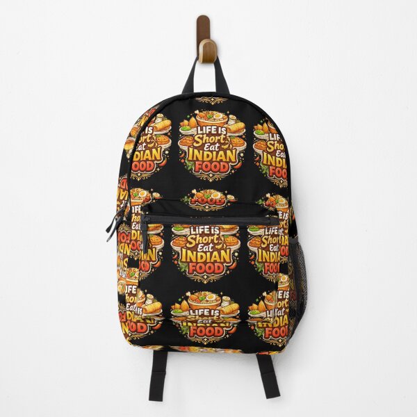 Item preview, Life Is Short Eat Indian Food | Funny Indian Food Lover Design | Biryani Samosa Chai Art designed and sold by Globalcitytees.