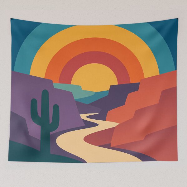 Item preview, Desert Canyon Sunset Arch with Cactus designed and sold by InkSmithery.