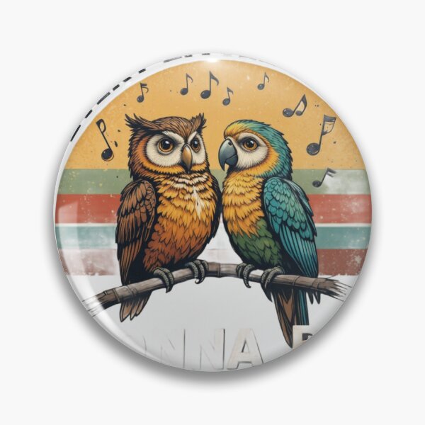 Item preview, Every Little Thing Gonna Be Alright Cute Owl Parrot Retro Vintage Bird Artwork designed and sold by Amitabr14.