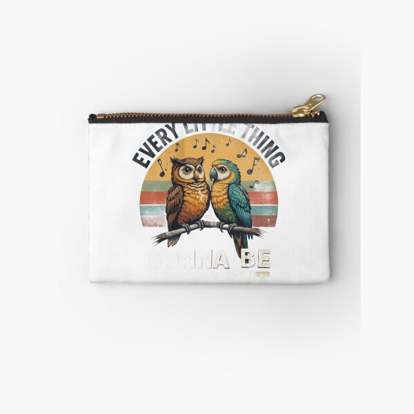 Item preview, Every Little Thing Gonna Be Alright Cute Owl Parrot Retro Vintage Bird Artwork designed and sold by Amitabr14.