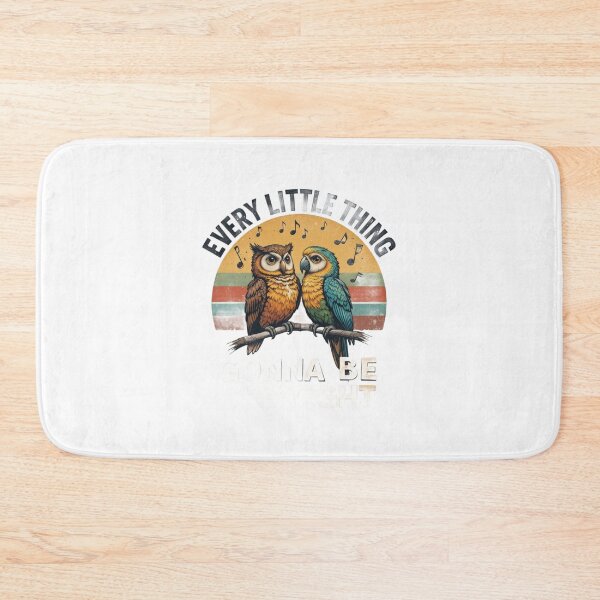 Item preview, Every Little Thing Gonna Be Alright Cute Owl Parrot Retro Vintage Bird Artwork designed and sold by Amitabr14.