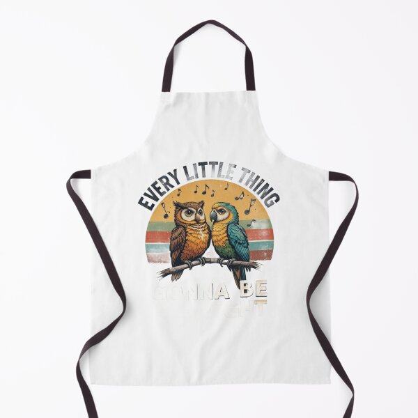Item preview, Every Little Thing Gonna Be Alright Cute Owl Parrot Retro Vintage Bird Artwork designed and sold by Amitabr14.