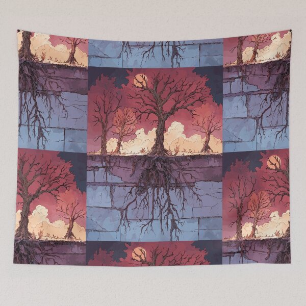 Item preview, Twilight Descent through Stone - Roots Cross-Section designed and sold by bapupa.