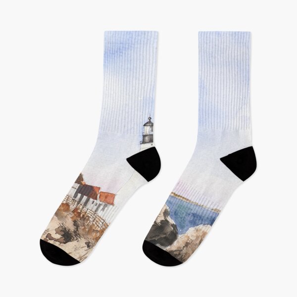 Item preview, Portland Head Light watercolour painting  designed and sold by ColorandColor.