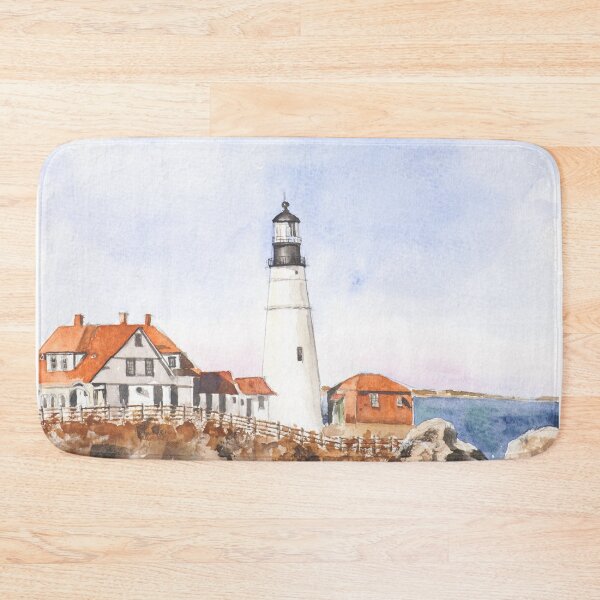 Item preview, Portland Head Light watercolour painting  designed and sold by ColorandColor.