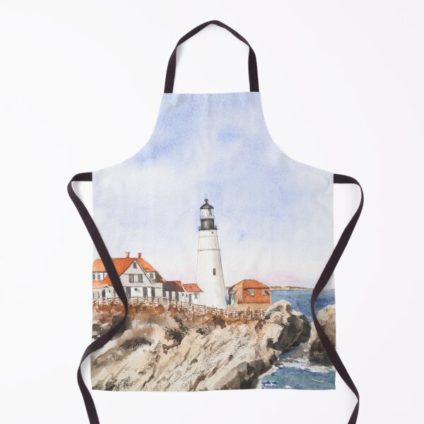 Item preview, Portland Head Light watercolour painting  designed and sold by ColorandColor.