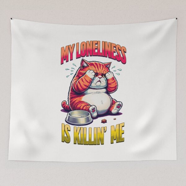 Item preview, My loneliness is killing me - moody cat designed and sold by Stefrait-7.