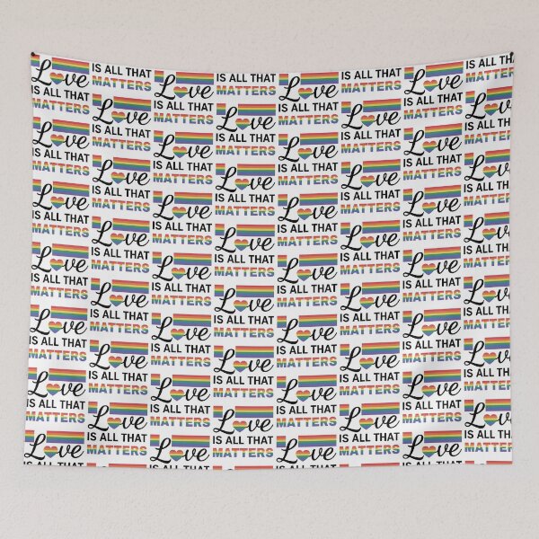 Item preview, Love Matters Rainbow Pride Sticker - Inclusive LGBTQ+ designed and sold by KrisGraphic45.
