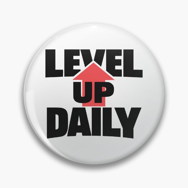 Item preview, Bold Level Up Daily Motivational Typography With Arrow designed and sold by FunFitLife Studio.