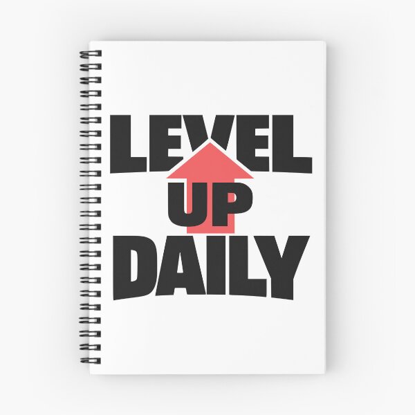 Item preview, Bold Level Up Daily Motivational Typography With Arrow designed and sold by FunFitLife Studio.