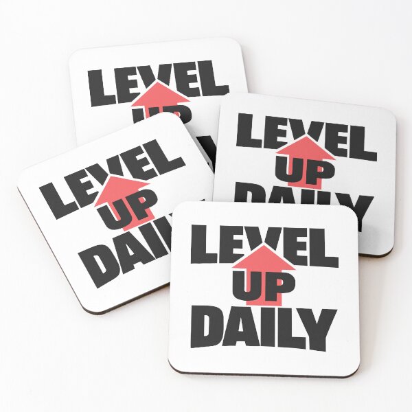 Item preview, Bold Level Up Daily Motivational Typography With Arrow designed and sold by FunFitLife Studio.