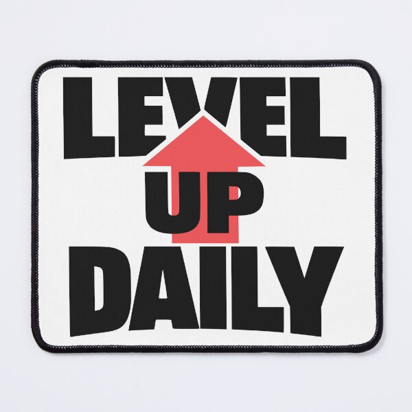 Item preview, Bold Level Up Daily Motivational Typography With Arrow designed and sold by FunFitLife Studio.