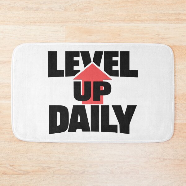Item preview, Bold Level Up Daily Motivational Typography With Arrow designed and sold by FunFitLife Studio.