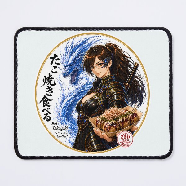 Item preview, Eat Takoyaki Cyber Samurai Dragon | Japanese Food Art designed and sold by Dragon-Samurai.