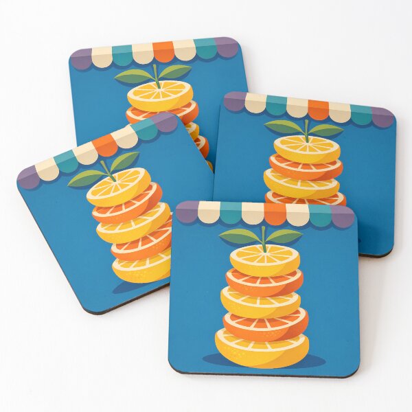 Item preview, Stacked Citrus Slices Under Market Awning designed and sold by InkSmithery.