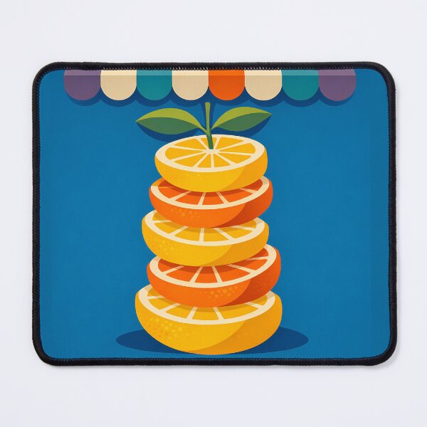 Item preview, Stacked Citrus Slices Under Market Awning designed and sold by InkSmithery.