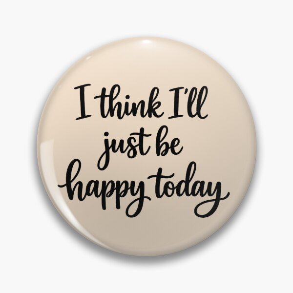 Item preview, I Think I’ll Just Be Happy Today – Positive Quote Typography PNG, Minimalist Black Text Design designed and sold by MarJul.
