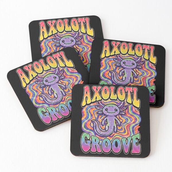 Item preview, Cute Axolotl Groove funny psychedelic purple salamander hippie 70s trippy rainbow - HD ONLINE STORE designed and sold by bard-art.