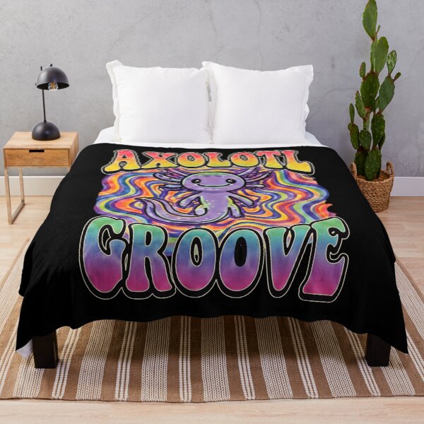 Item preview, Cute Axolotl Groove funny psychedelic purple salamander hippie 70s trippy rainbow - HD ONLINE STORE designed and sold by bard-art.