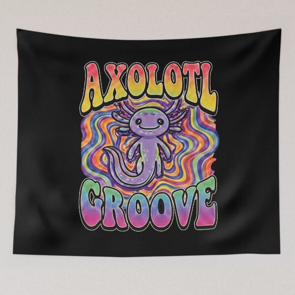 Item preview, Cute Axolotl Groove funny psychedelic purple salamander hippie 70s trippy rainbow - HD ONLINE STORE designed and sold by bard-art.