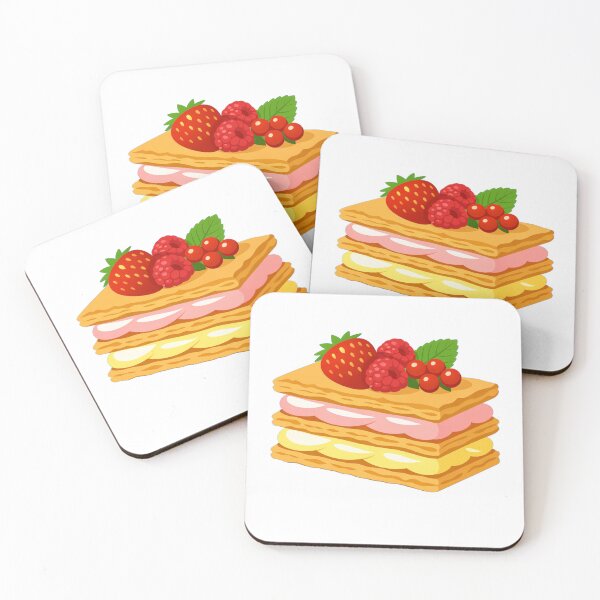 Item preview, Berry Mille-Feuille French Pastry with Strawberry Raspberry designed and sold by Owcomm.