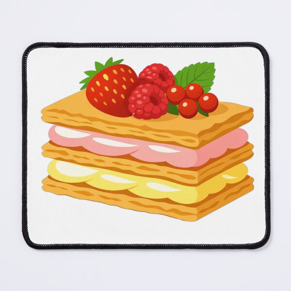 Item preview, Berry Mille-Feuille French Pastry with Strawberry Raspberry designed and sold by Owcomm.