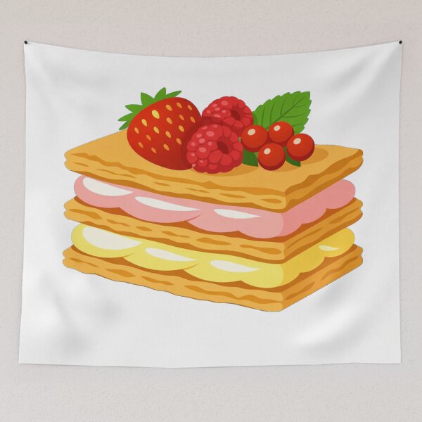 Item preview, Berry Mille-Feuille French Pastry with Strawberry Raspberry designed and sold by Owcomm.