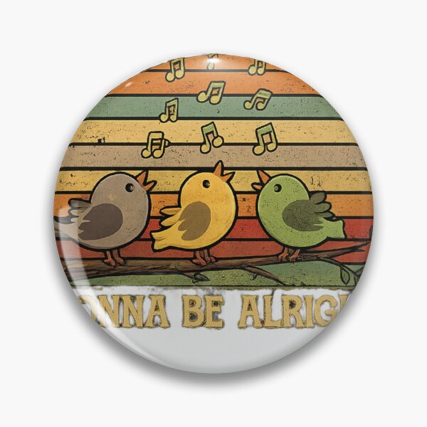 Item preview, Every Little Thing Gonna Be Alright Vintage Birds Singing Retro Sunset T-Shirt Design designed and sold by Amitabr14.