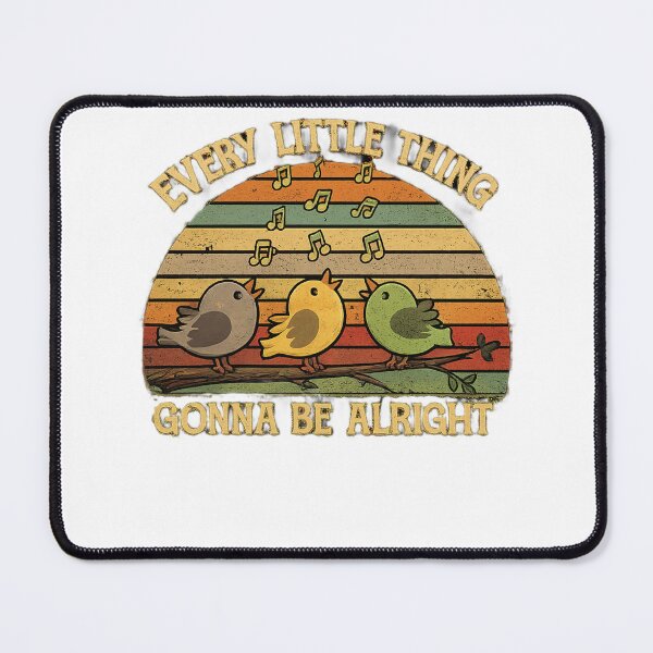 Item preview, Every Little Thing Gonna Be Alright Vintage Birds Singing Retro Sunset T-Shirt Design designed and sold by Amitabr14.