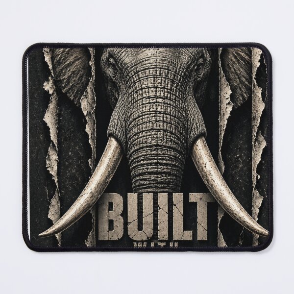 Item preview, Founder Forged Not Found Elephant Tectonic Brutalist Industrial Wall Art designed and sold by SavannaStrikes.