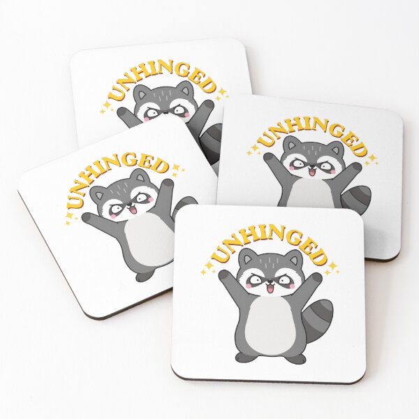 Item preview, Unhinged Raccoon – Cute Funny Chaos Meme Animal Design designed and sold by Sketchbook Studio by Aqsaa.