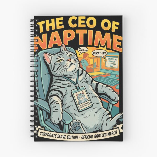 Item preview, The CEO of Naptime Funny Burnout Office Cat designed and sold by Brilleking.
