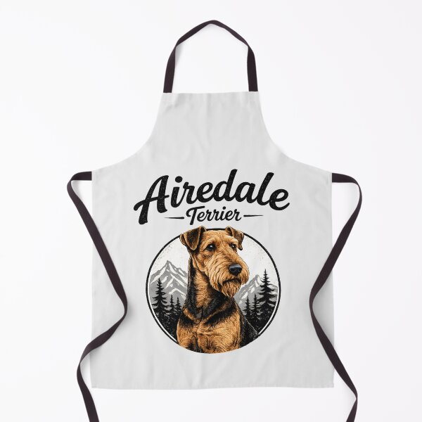 Item preview, Airedale Terrier Mountain Portrait – Vintage Wilderness Dog Illustration designed and sold by blankTeeShirt.