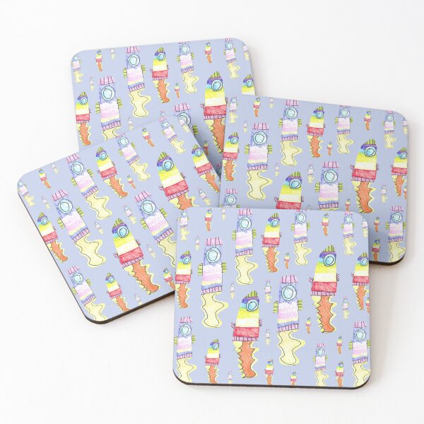 Item preview, Colorful Space Rocket Pattern Kids Art Print designed and sold by nimbfeja.