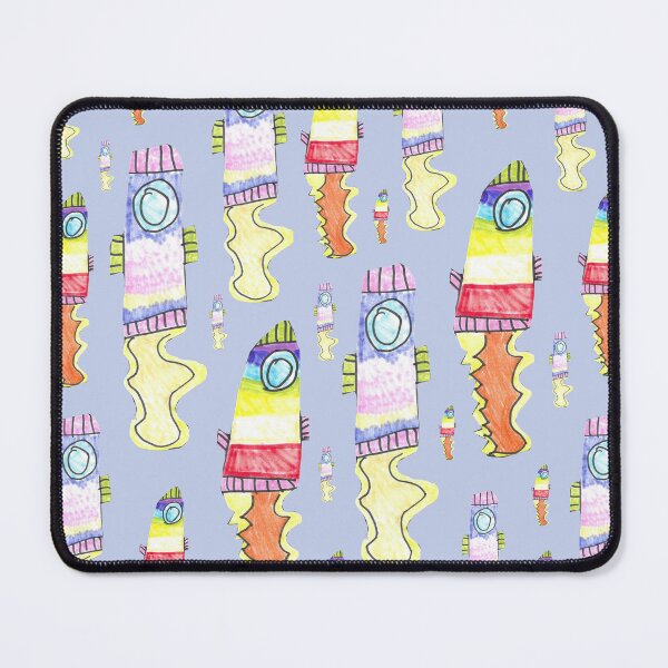 Item preview, Colorful Space Rocket Pattern Kids Art Print designed and sold by nimbfeja.