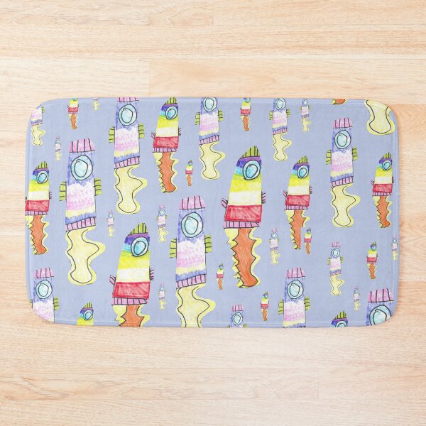 Item preview, Colorful Space Rocket Pattern Kids Art Print designed and sold by nimbfeja.