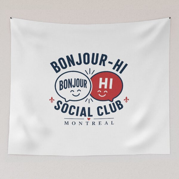 Item preview, Bonjour Hi Social Club Montreal Bilingual designed and sold by Fenay Designs.