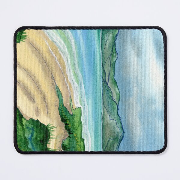 Item preview, Moody Coastal Shoreline - Watercolour Landscape Art designed and sold by Cass Harker Studio.