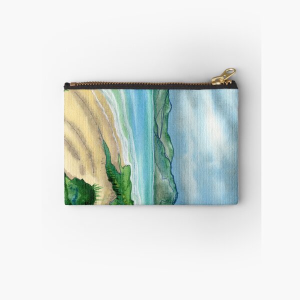 Item preview, Moody Coastal Shoreline - Watercolour Landscape Art designed and sold by Cass Harker Studio.
